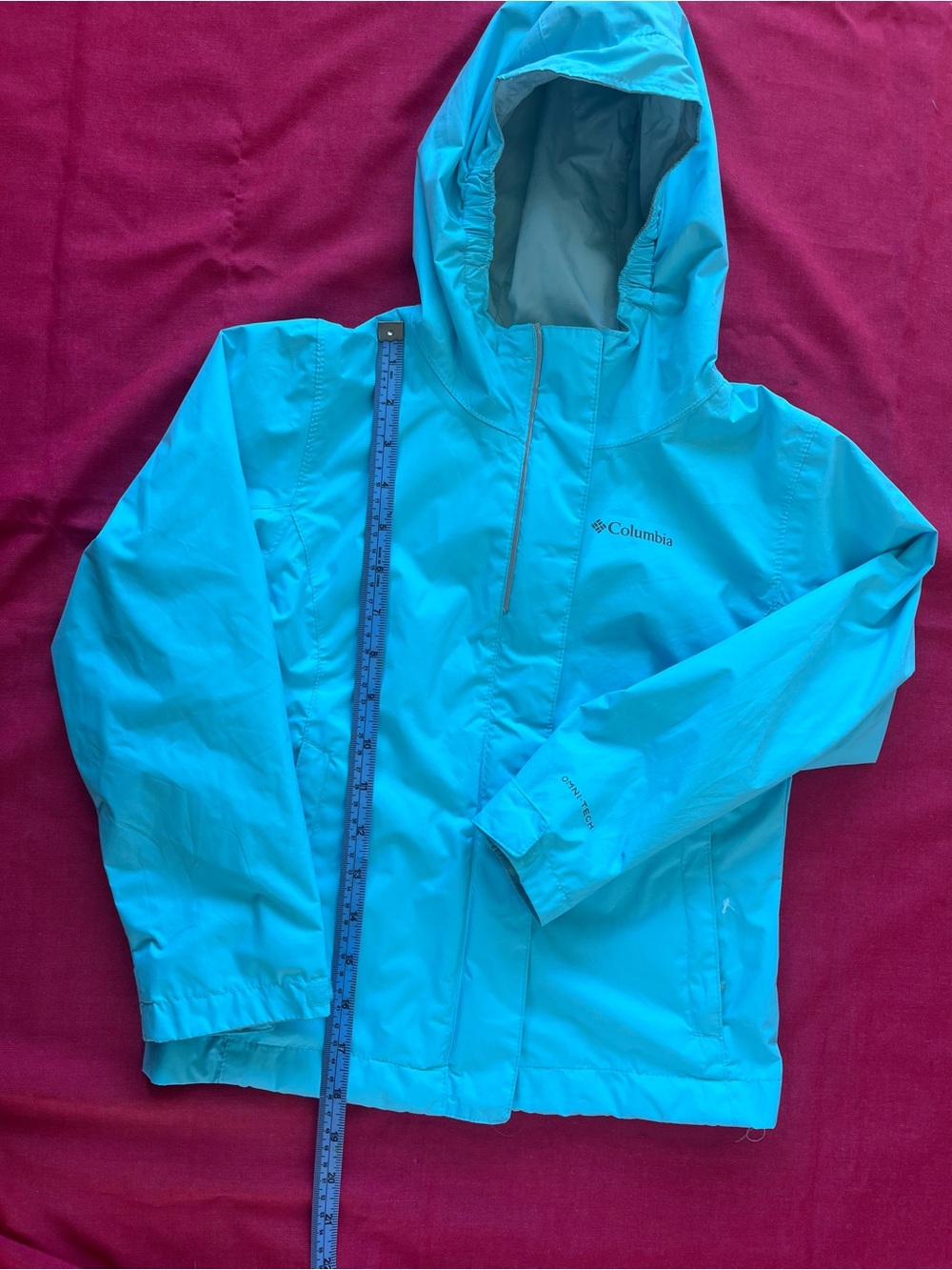 Columbia Aqua Blue Lightweightyy Shell Jacket for kids